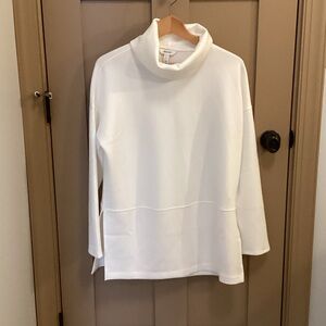 SPANX Classic White Cowl Neck Sweater